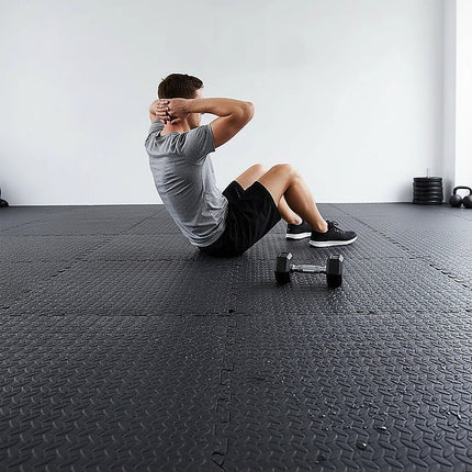 12 Tiles EVA Rubber Foam Gym Mat 60x60cm – 2.5cm Thick Fitness Flooring Set.