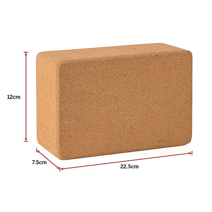 2 x Cork Yoga Block Organic Yoga Prop Accessory Exercise Brick.