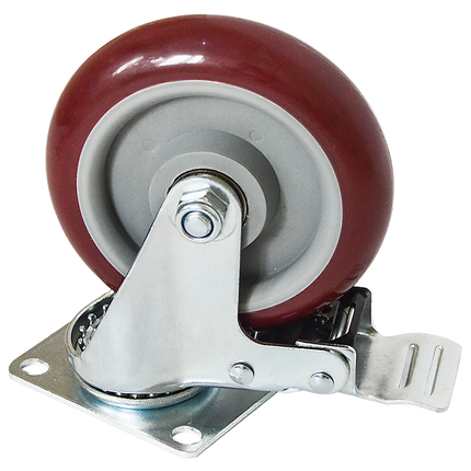 4 X 5" Heavy Duty 400kg Swivel Castor Wheels Trolley Furniture Caster All Brake.
