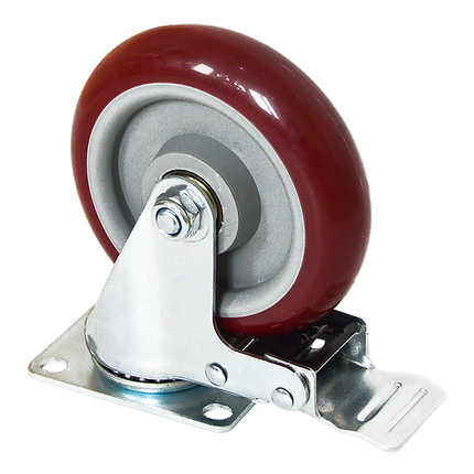 4 X 5" Heavy Duty 400kg Swivel Castor Wheels Trolley Furniture Caster All Brake.