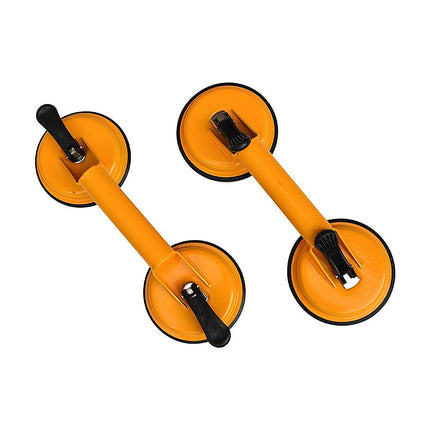 2x 100kg Aluminum Alloy Double Locking Suction Cup Glazer Glass Sucker Lifter.