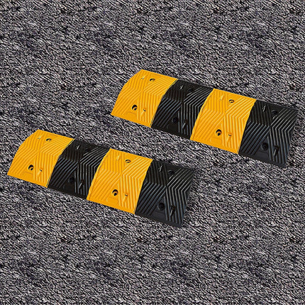 Pair of 1m Long 60T Load Rubber Speed Bump Hump Modular Speed Humps Road Hump.