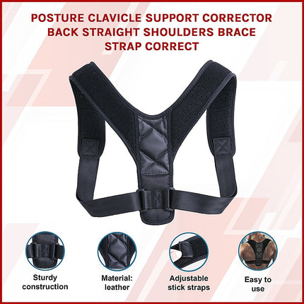 Posture Corrector Clavicle Support Back Straightener Shoulder Brace Strap.