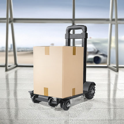 Portable Cart Folding Dolly Push Truck Hand Collapsible Trolley Luggage 70Kg.