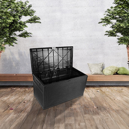 Patio Deck Box Outdoor Storage Plastic Bench Box 450 Litre.