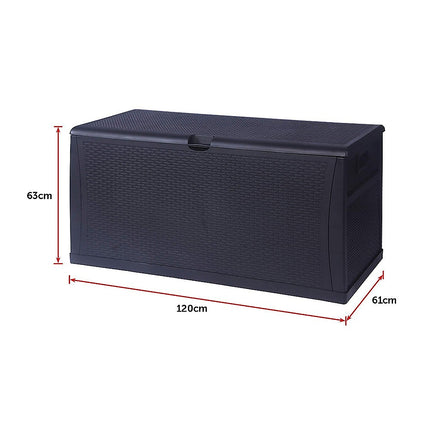 Patio Deck Box Outdoor Storage Plastic Bench Box 450 Litre.