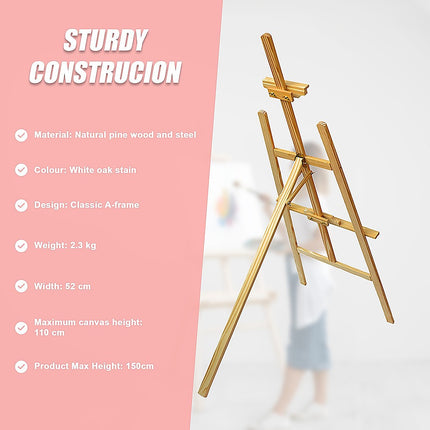 Pine Wood Easel Artist Art Display Painting Shop Tripod Stand Wedding.