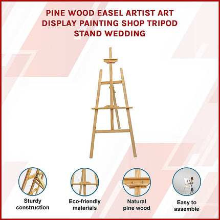 Pine Wood Easel Artist Art Display Painting Shop Tripod Stand Wedding.
