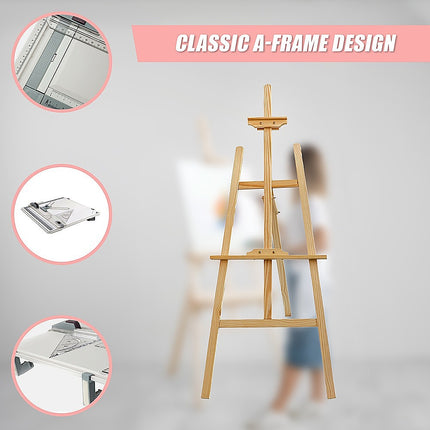 Pine Wood Easel Artist Art Display Painting Shop Tripod Stand Wedding.