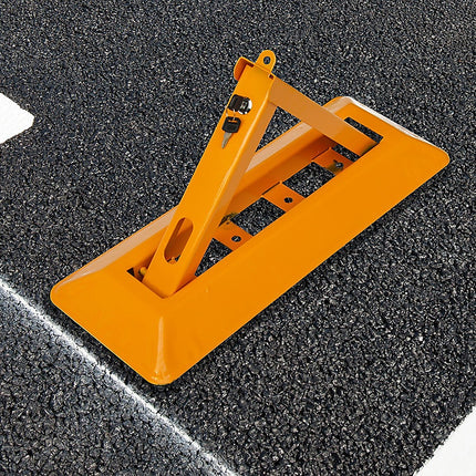 Fold Down Vehicle Security Car Parking Spot Lock Safety Bollard Barrier.