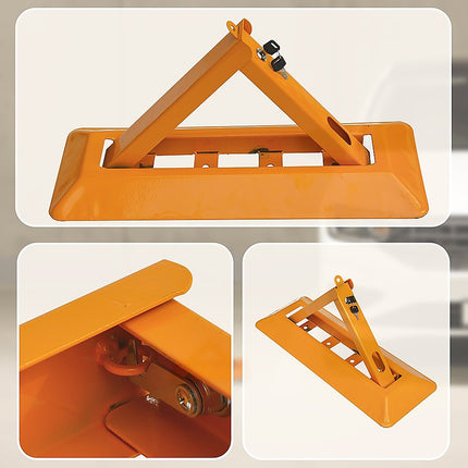 Fold Down Vehicle Security Car Parking Spot Lock Safety Bollard Barrier.