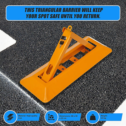 Fold Down Vehicle Security Car Parking Spot Lock Safety Bollard Barrier.