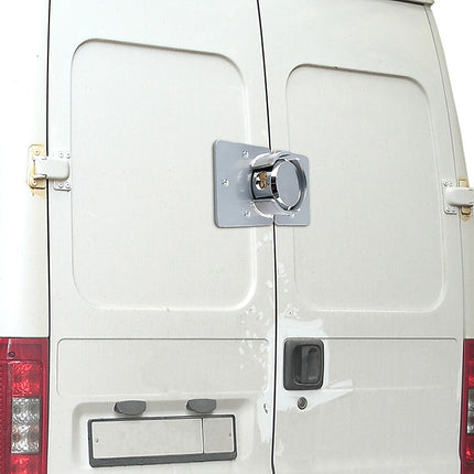 Van Door Lock With Brackets - Heavy Duty Security Vehicle Hasp Padlock.