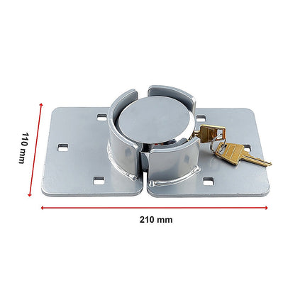 Van Door Lock With Brackets - Heavy Duty Security Vehicle Hasp Padlock.
