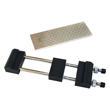 Double-Sided Diamond Knife Sharpeners Sharpening Stone W/ Stone Holder.