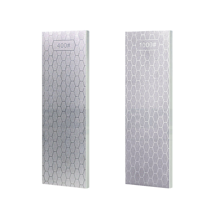 Double-Sided Diamond Knife Sharpeners Sharpening Stone W/ Stone Holder.