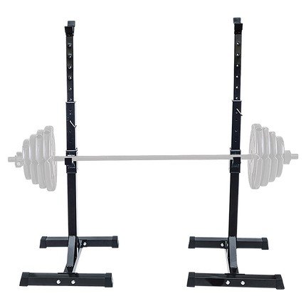 Adjustable Squat Rack Pair Steel Barbell Bench Press Stands Gym Home.
