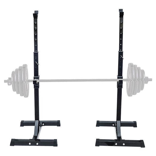 Adjustable Squat Rack Pair Steel Barbell Bench Press Stands Gym Home.