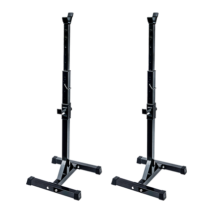 Adjustable Squat Rack Pair Steel Barbell Bench Press Stands Gym Home.