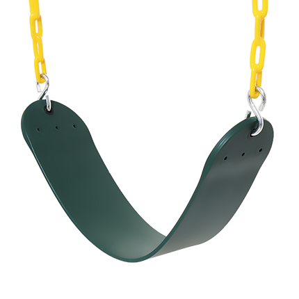 2 Pack Heavy Duty Playground Swing Seats with 66 Inch Plastic Coated Chains for Outdoor Backyard Play.