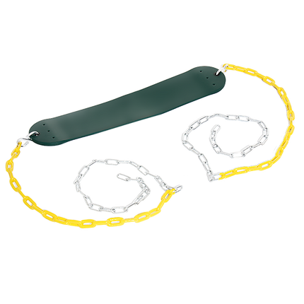 2 Pack Heavy Duty Playground Swing Seats with 66 Inch Plastic Coated Chains for Outdoor Backyard Play.