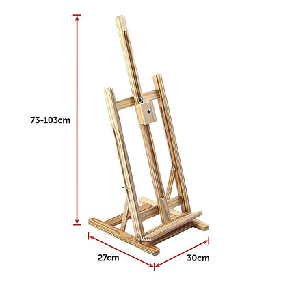 Tabletop Easel Wood Studio H-Frame Artist Art Display Painting Shop Tripod Stand Wedding.