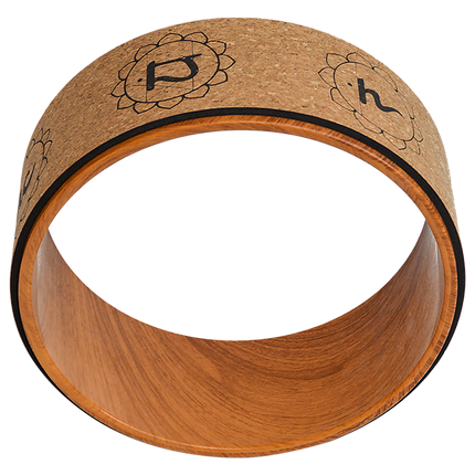 Yoga Pilates Wheel Cork Circle Prop Back Chest Hips Abdomen Stretch Roller.