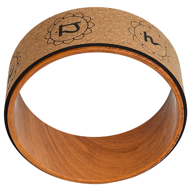 Yoga Pilates Wheel Cork Circle Prop Back Chest Hips Abdomen Stretch Roller.