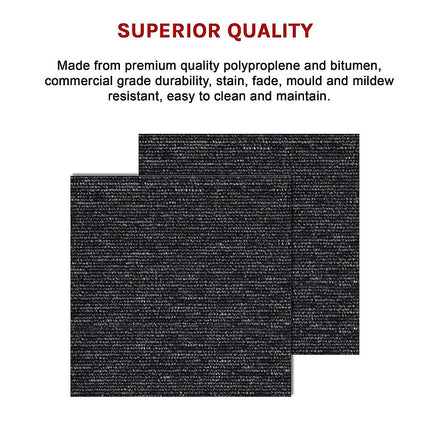 5m2 Box of Premium Carpet Tiles Commercial Domestic Office Heavy Use Flooring Charcoal.