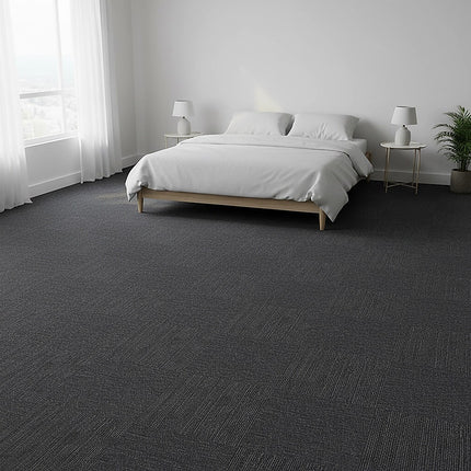 5m2 Box of Premium Carpet Tiles Commercial Domestic Office Heavy Use Flooring Charcoal.