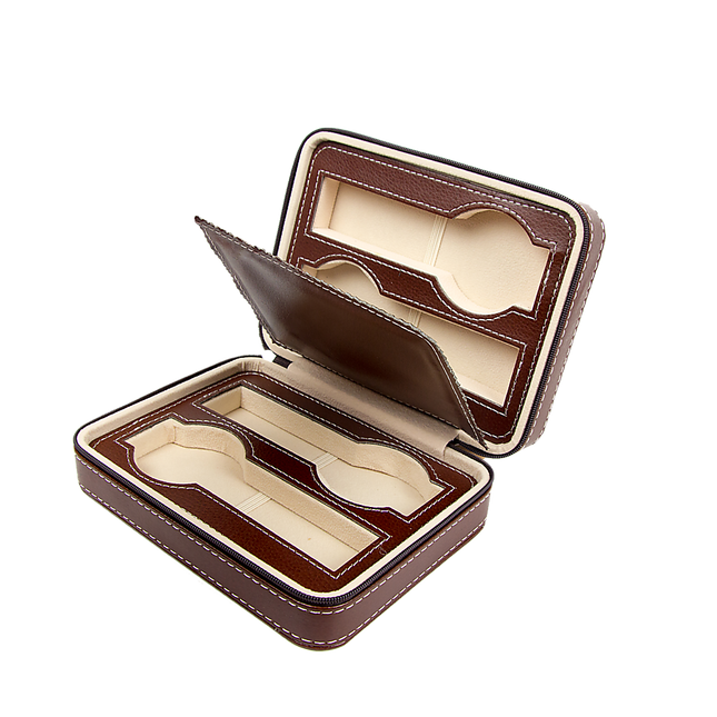 4 Watch Box Display Travel Case PU Leather.
