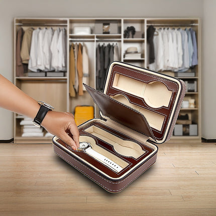 4 Watch Box Display Travel Case PU Leather.
