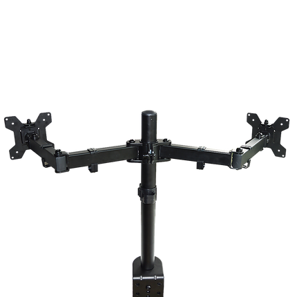 Dual LCD Monitor Desk Mount Stand Adjustable Fits 2 Screens Up To 27".