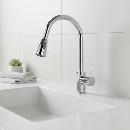 Basin Mixer Pull-Down Tap Faucet -Kitchen Laundry Bathroom Sink.