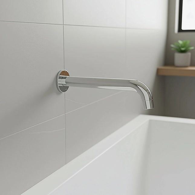 220mm Bath Spout in Polished Chrome Finish.
