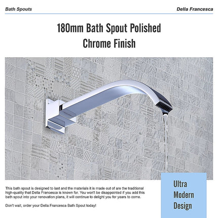 180mm Bath Spout Polished Chrome Finish.
