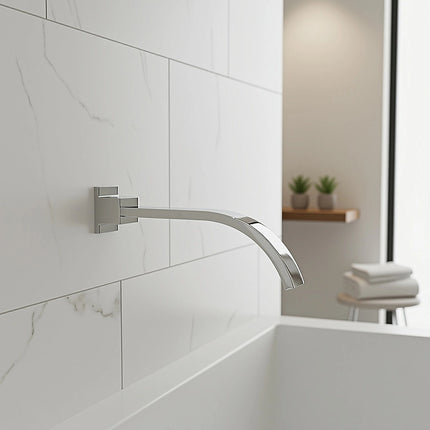 180mm Bath Spout Polished Chrome Finish.