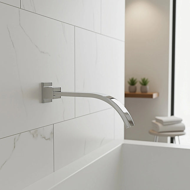 180mm Bath Spout Polished Chrome Finish.