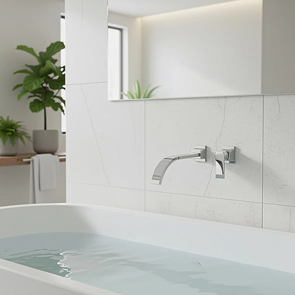 180mm Bath Spout Polished Chrome Finish.