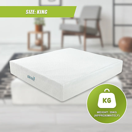 King 30cm Green Tea Memory Foam Mattress – Cooling Comfort with CertiPUR-US Certified Foam.