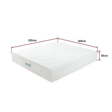 King 30cm Green Tea Memory Foam Mattress – Cooling Comfort with CertiPUR-US Certified Foam.