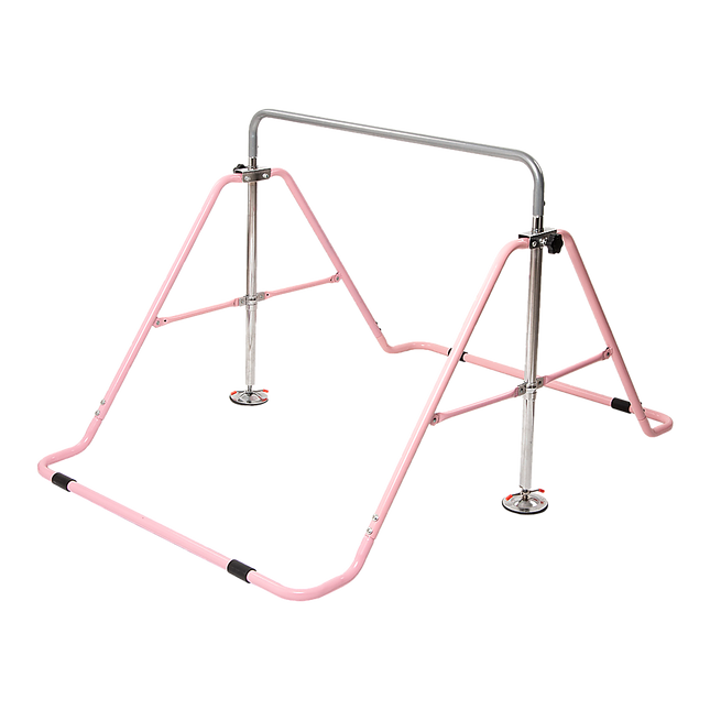 Kids Gymnastics Bars Training Horizontal Bar Monkey Kip Bar Pink.