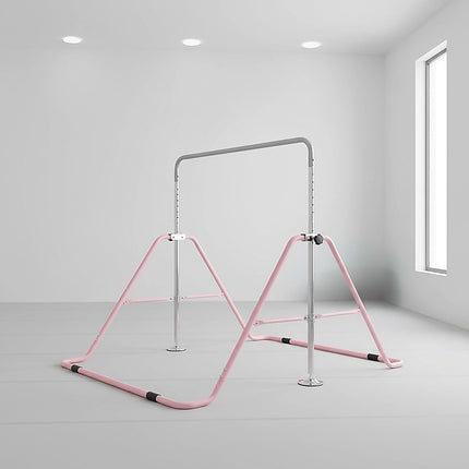 Kids Gymnastics Bars Training Horizontal Bar Monkey Kip Bar Pink.