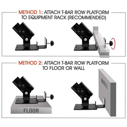Landmine T Bar Row Platform 360 Degree Swivel for 1 & 2 Inch Bars Olympic.
