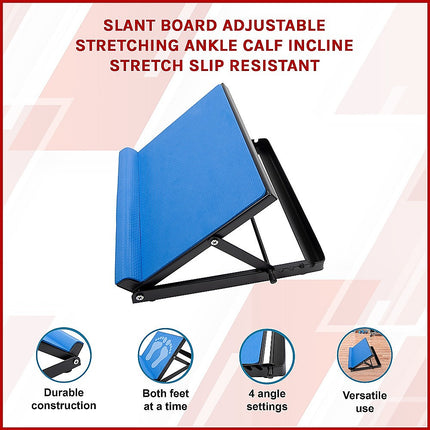 Adjustable Slant Board Stretching Ramp for Calf Ankle Incline.