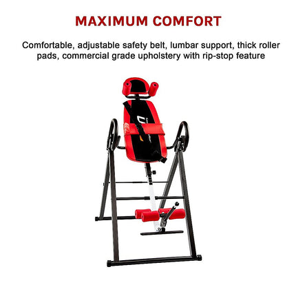Inversion Table Gravity Stretcher Inverter Foldable Home Fitness Gym.