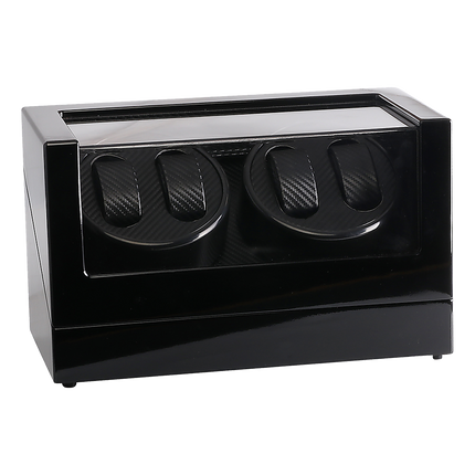 Automatic Quad Watch Winder Wood Display Box Case Motor Rotation Storage.