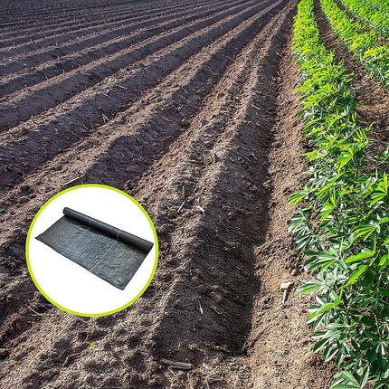 Heavy Duty Weed Control PP Woven Fabric Weed Mat Gardening Plant 1.83m x 30m.