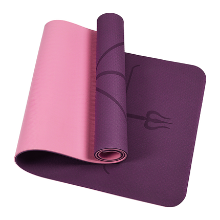 8mm TPE Yoga Mat Exercise Fitness Gym Pilates Non Slip Dual Layer.