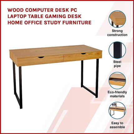 Wood Computer Desk PC Laptop Table Gaming Desk Home Office Study Furniture.
